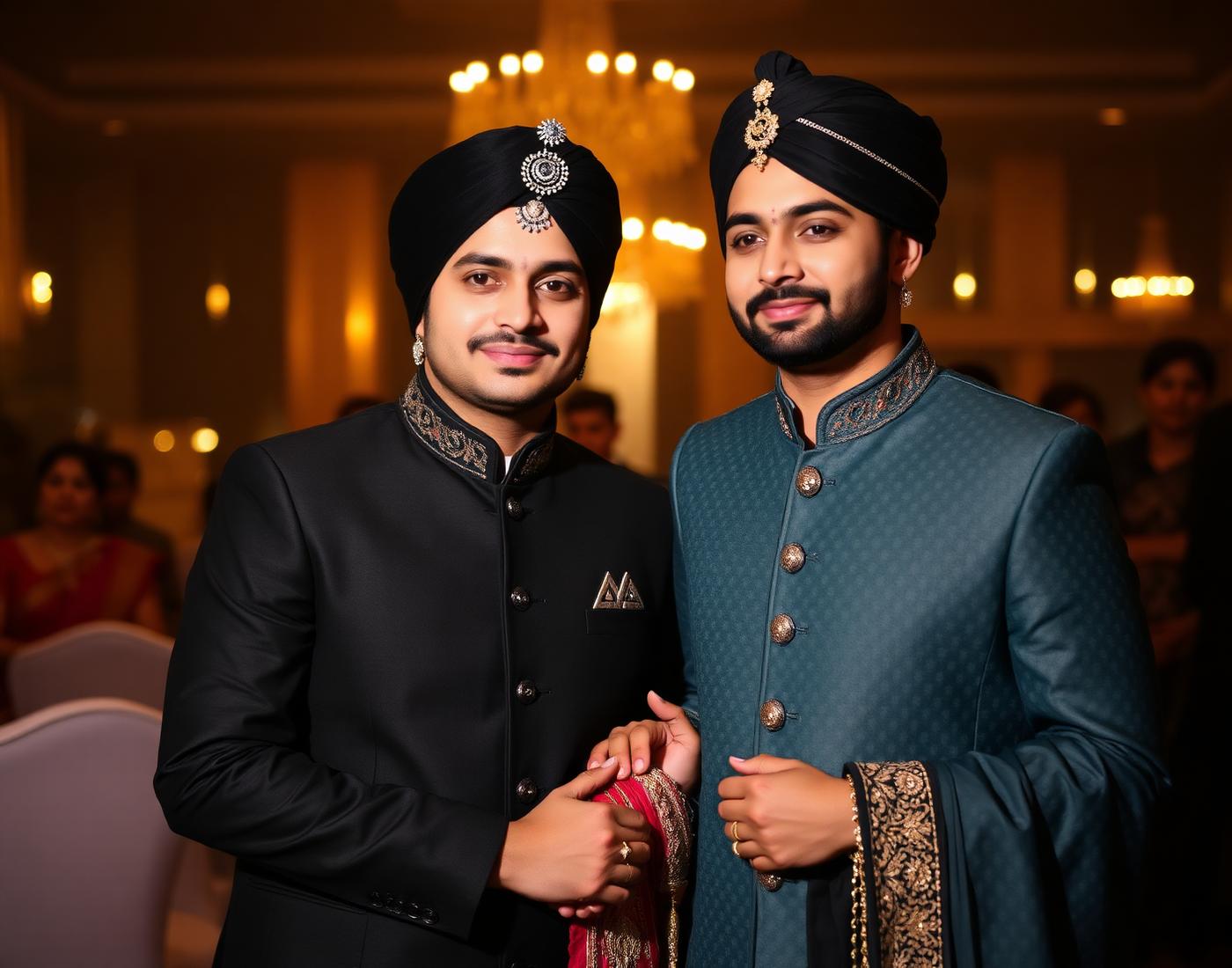 Groom styled by The Ethnic Vaarso at a wedding reception